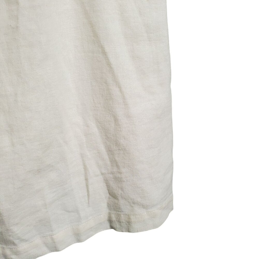 Old Navy Size XL Dress Ruffle Tank Smocked Back Linen Blend Knee Beachy Summer - Picture 7 of 8